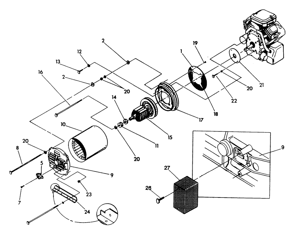 Generator Drawing No. 98484 Diagram and Parts List for 0497-0-GN14,003E  Briggs and Stratton Generator